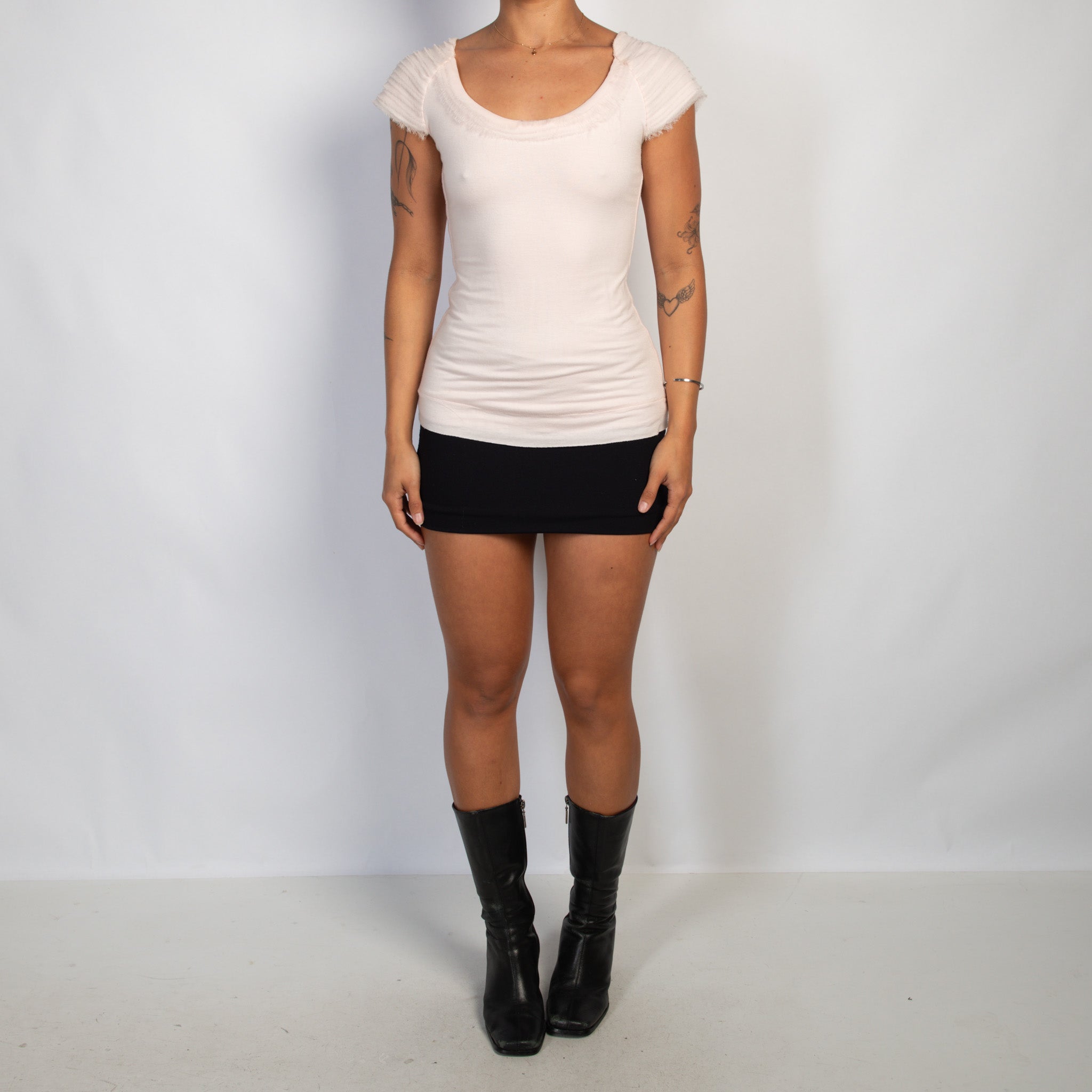 PALE PINK STRETCH TOP