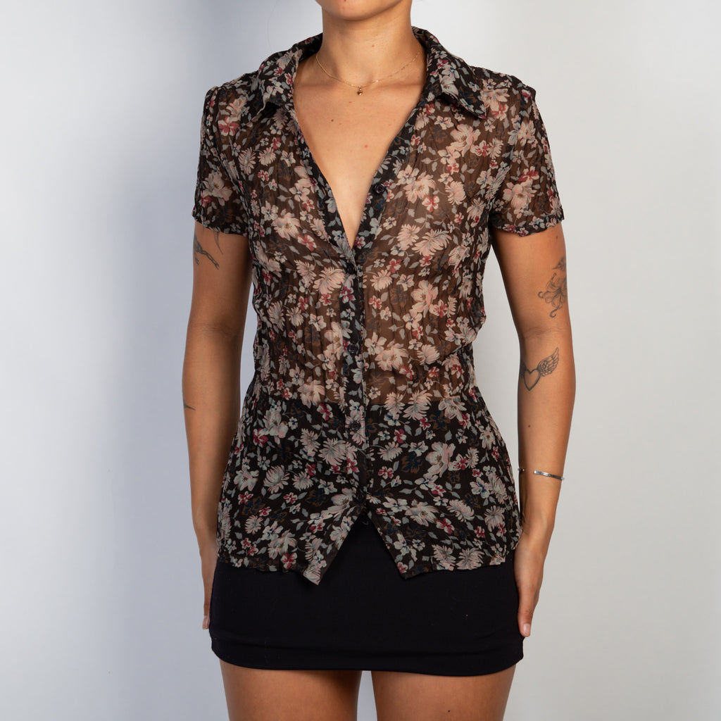 SHEER FLORAL BLOUSE