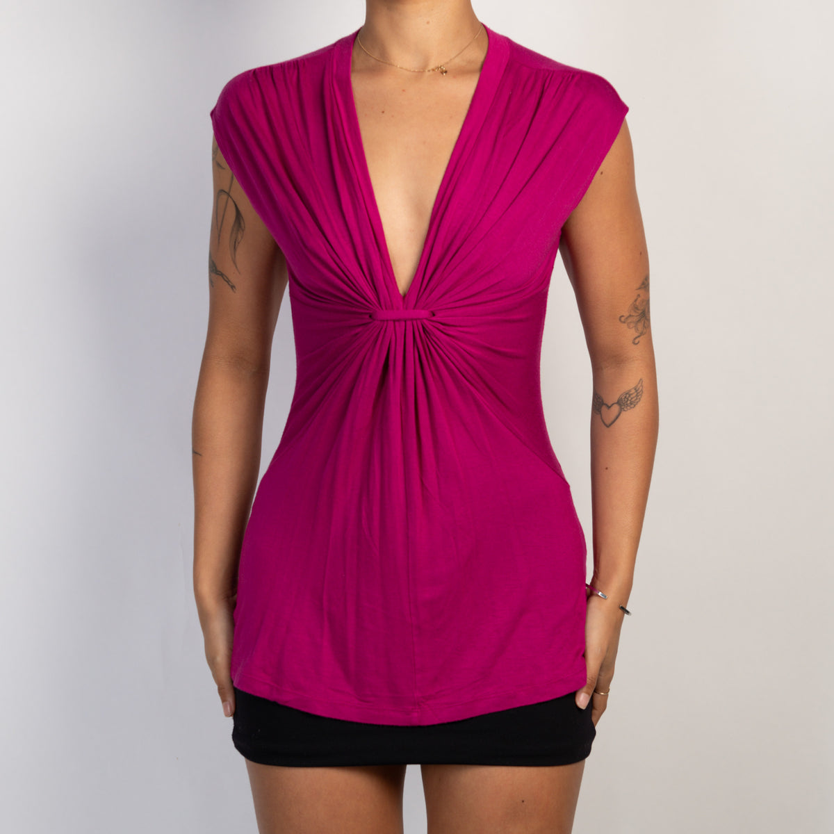 FUCHSIA STRETCH TOP