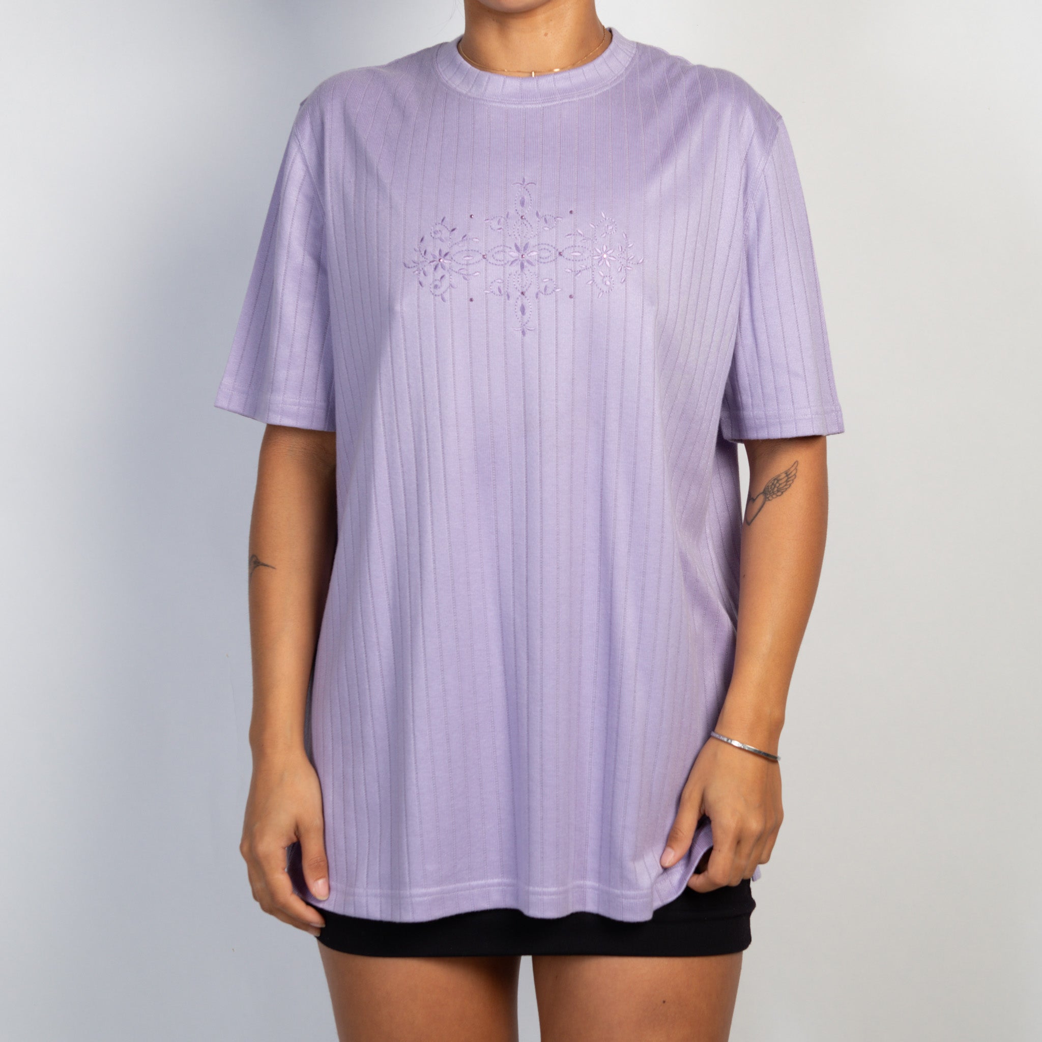 PURPLE POINTELLE TSHIRT