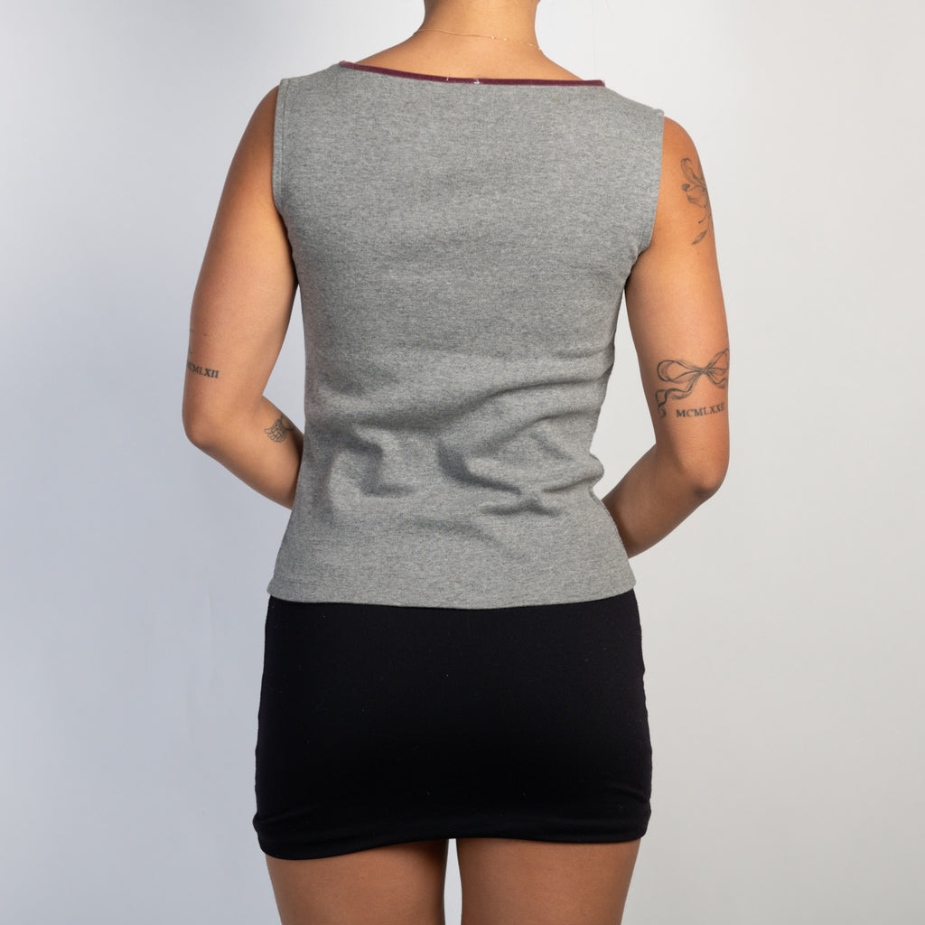 GREY COTTON TANK TOP