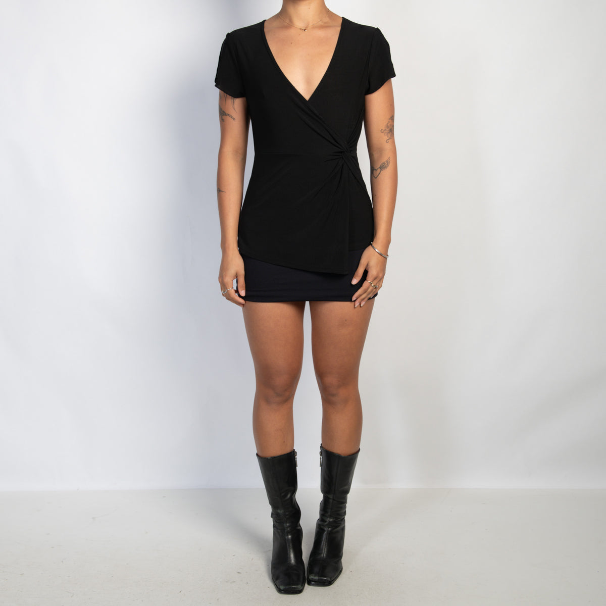 BLACK ASYMMETRIC TOP