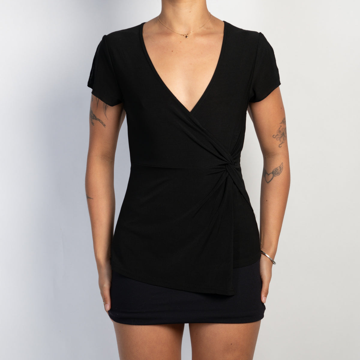 BLACK ASYMMETRIC TOP