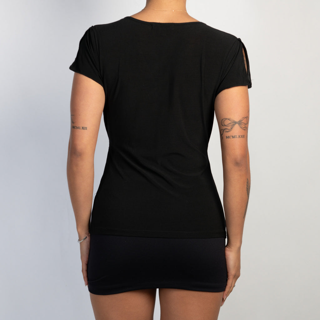 BLACK ASYMMETRIC TOP
