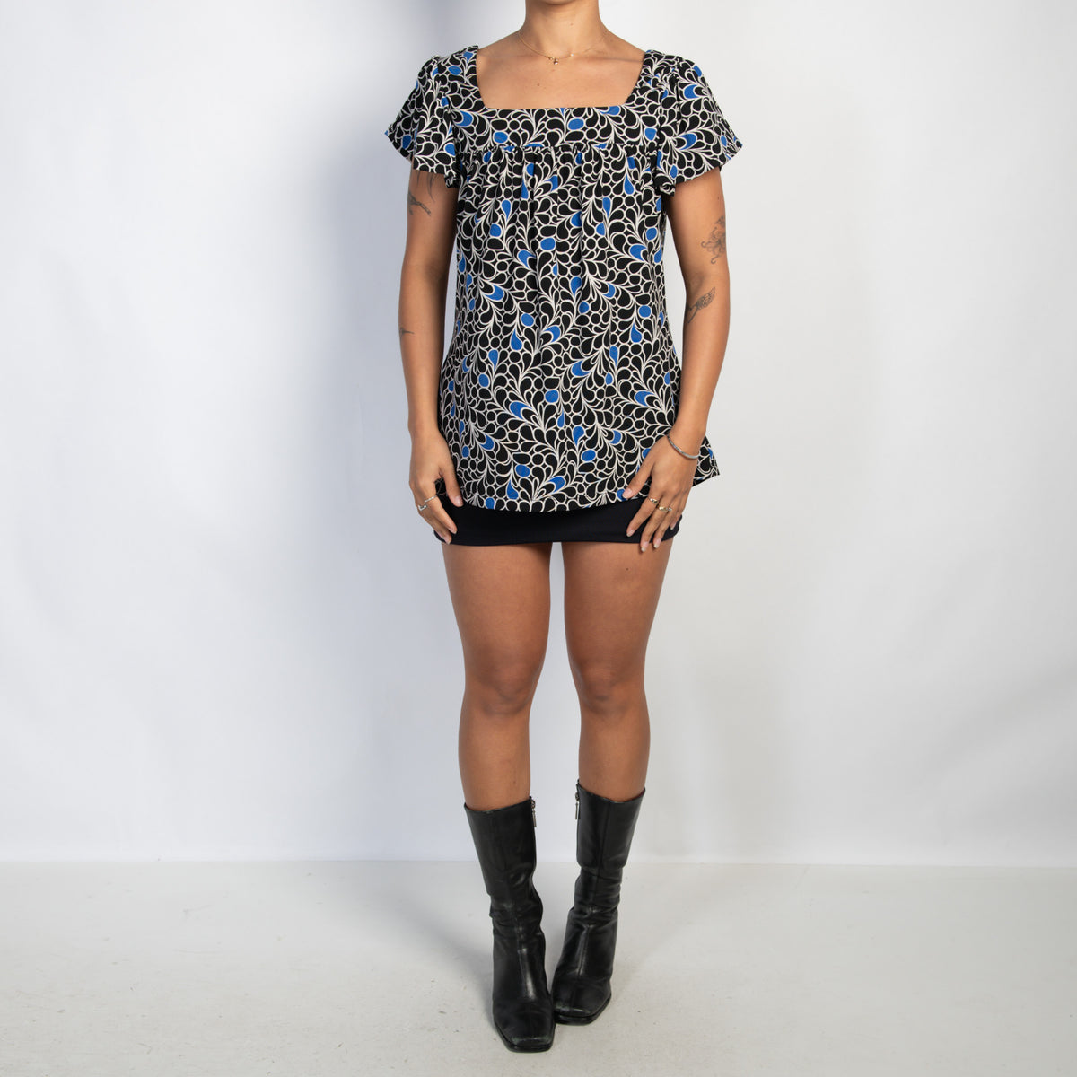FLORAL BABYDOLL TOP