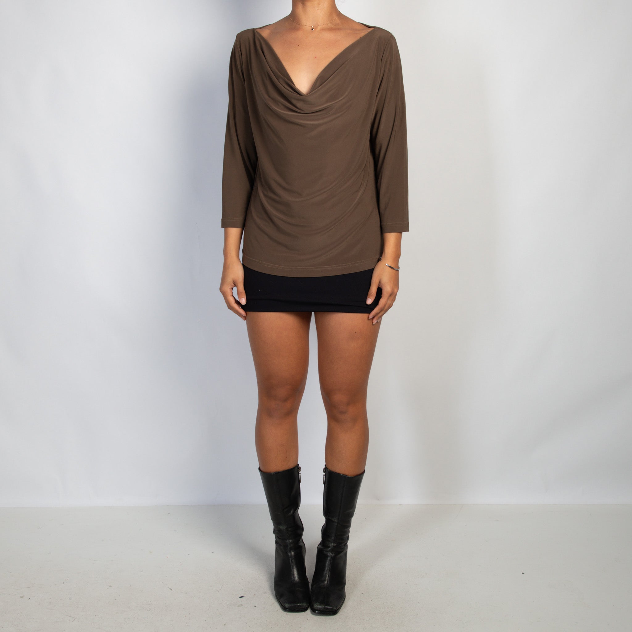KHAKI SLINKY TOP