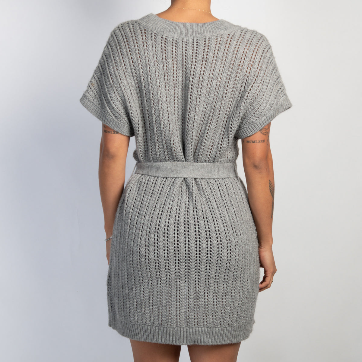GREY LONGLINE CARDIGAN