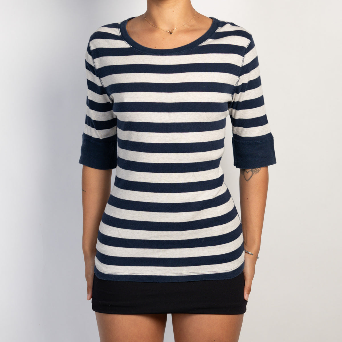 STRIPE 1/2 SLEEVE TOP