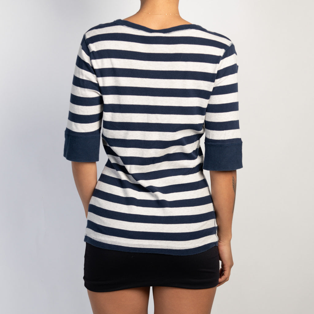 STRIPE 1/2 SLEEVE TOP