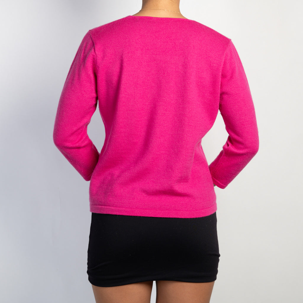 HOT PINK KNIT TOP