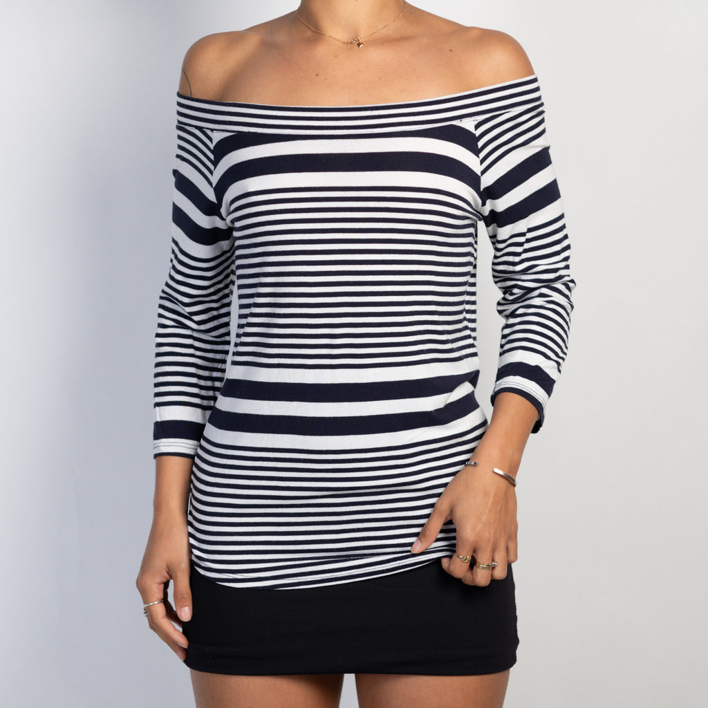 STRIPE 3/4 SLEEVE TOP