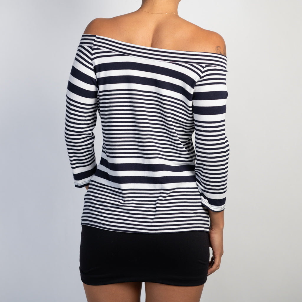 STRIPE 3/4 SLEEVE TOP