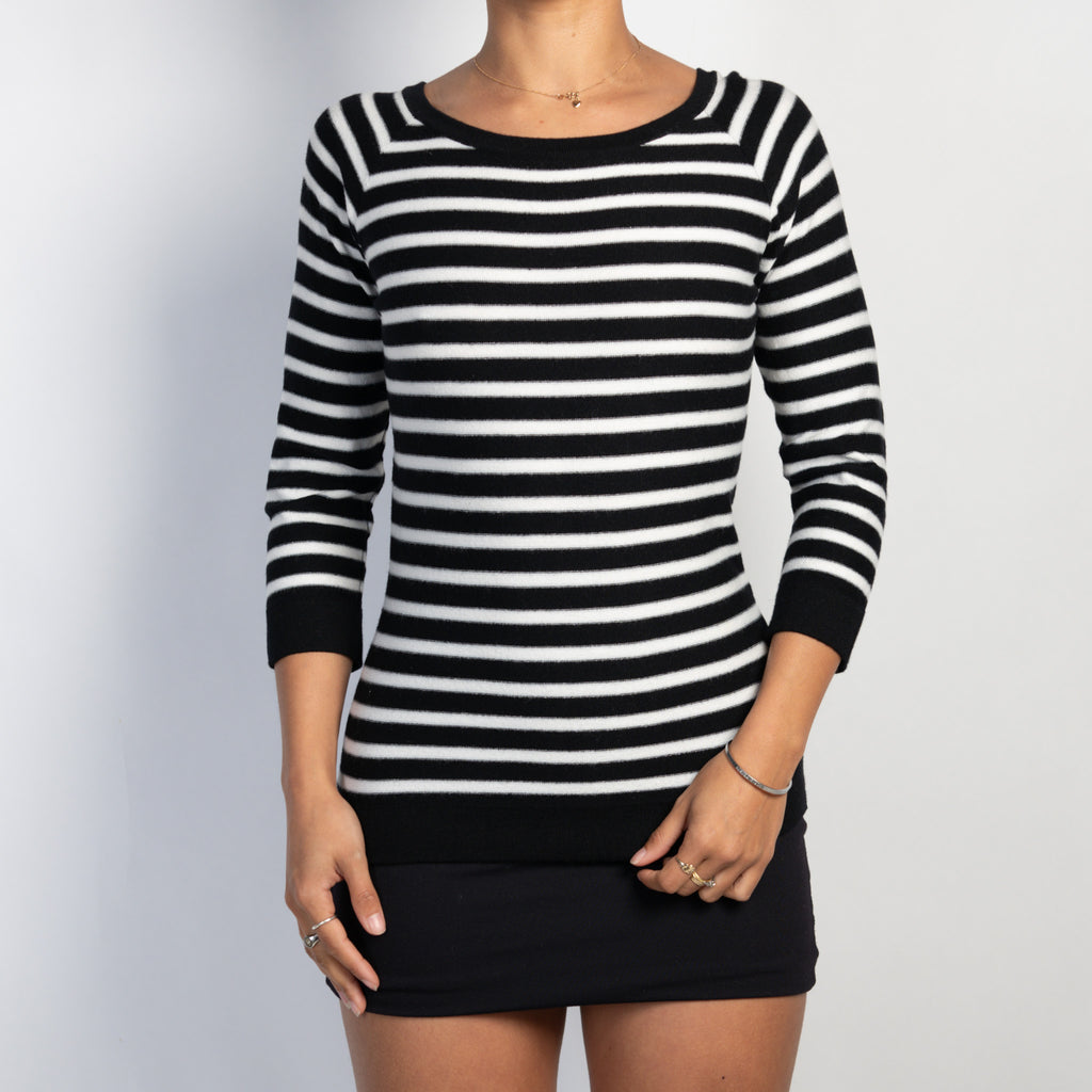 STRIPE 3/4 SLEEVE TOP