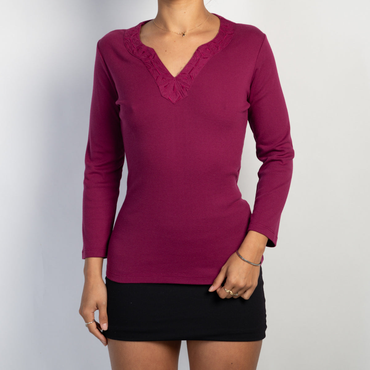 FUCHSIA LONG SLEEVE TOP