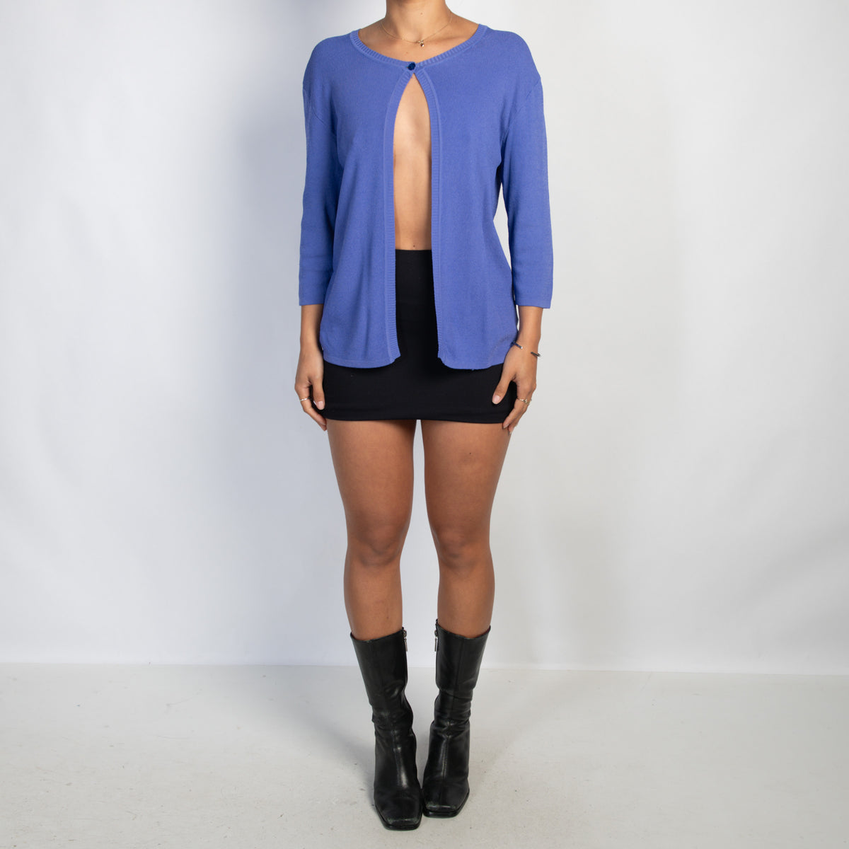 CORNFLOWER KNIT CARDIGAN