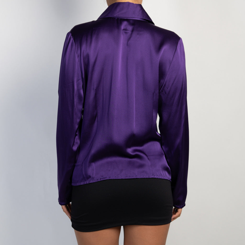PURPLE SILK BLOUSE
