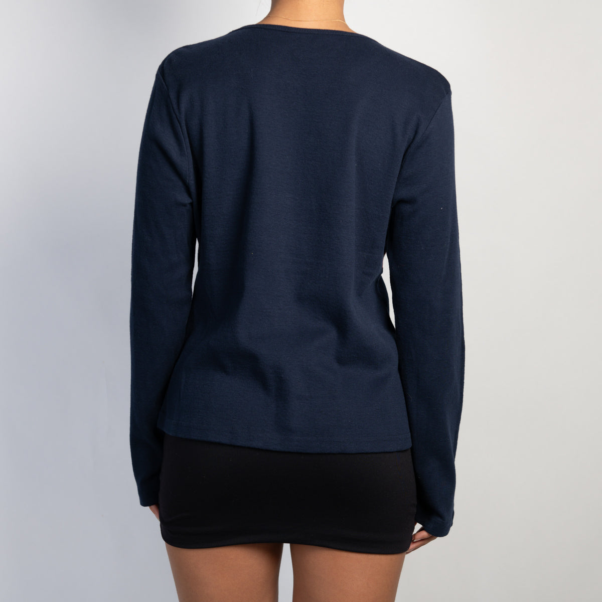NAVY STRIPE COTTON TOP