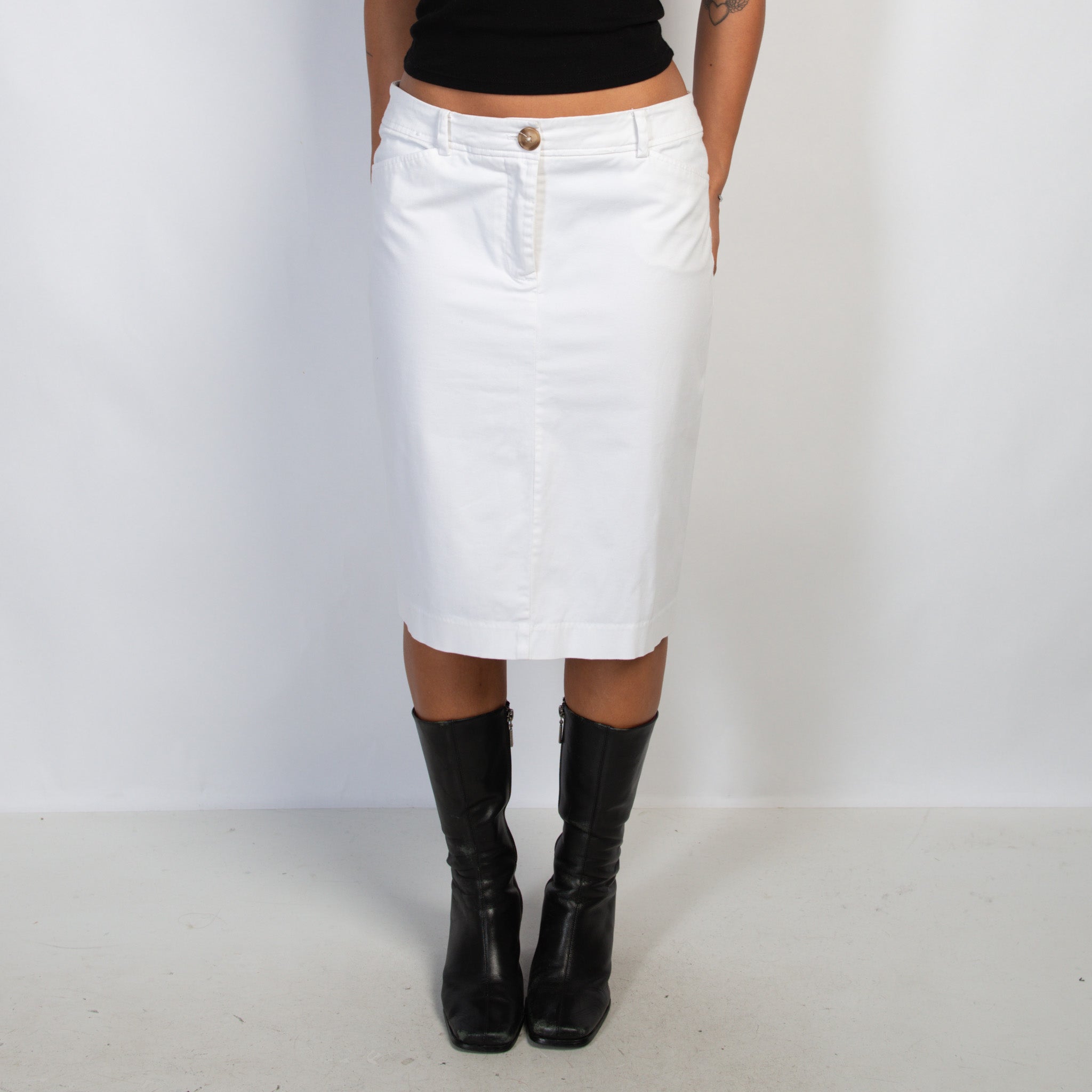 WHITE COTTON SKIRT