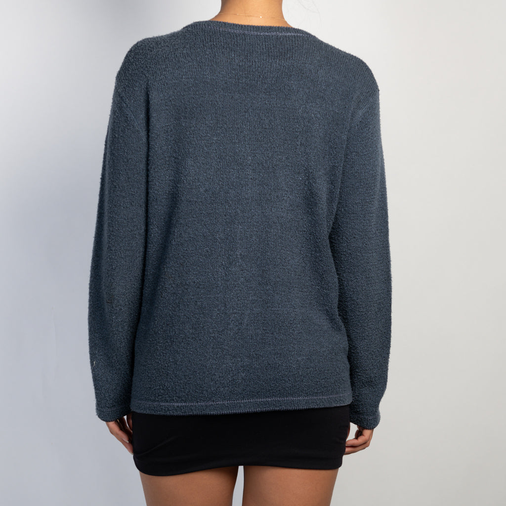 NAVY KNIT CARDIGAN