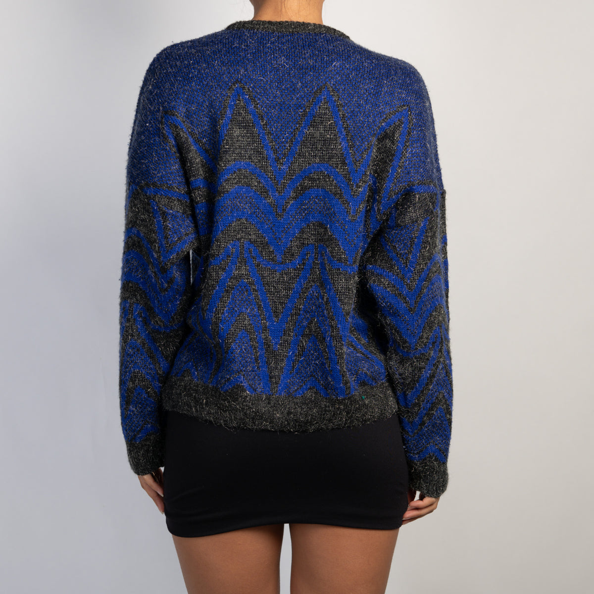 COBALT PATTERN KNIT SWEATER