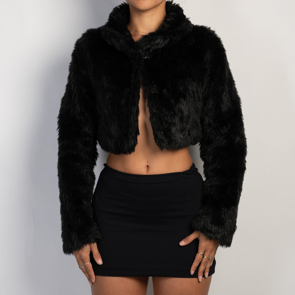 FAUX FUR CROP JACKET
