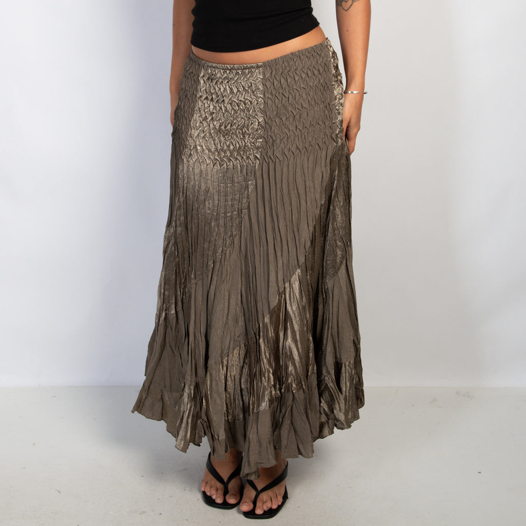 BRONZE TEXTURED SKIRT