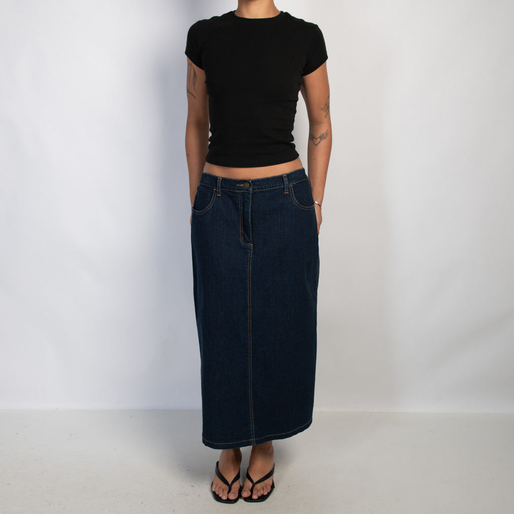 DENIM LONGLINE SKIRT
