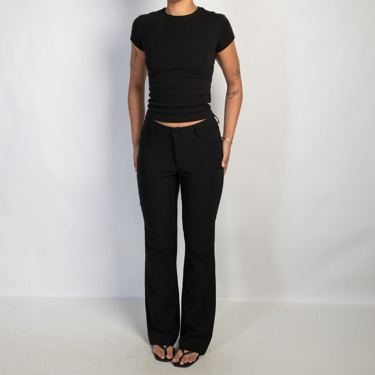 BLACK BOOTCUT PANTS