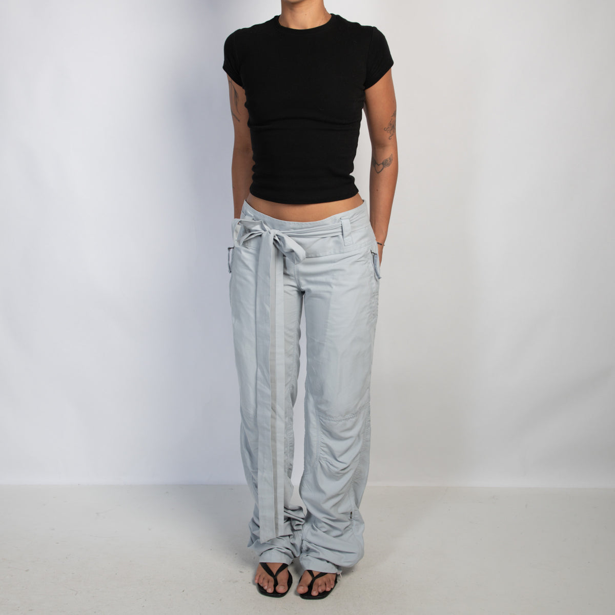 GREY CARGO PANTS