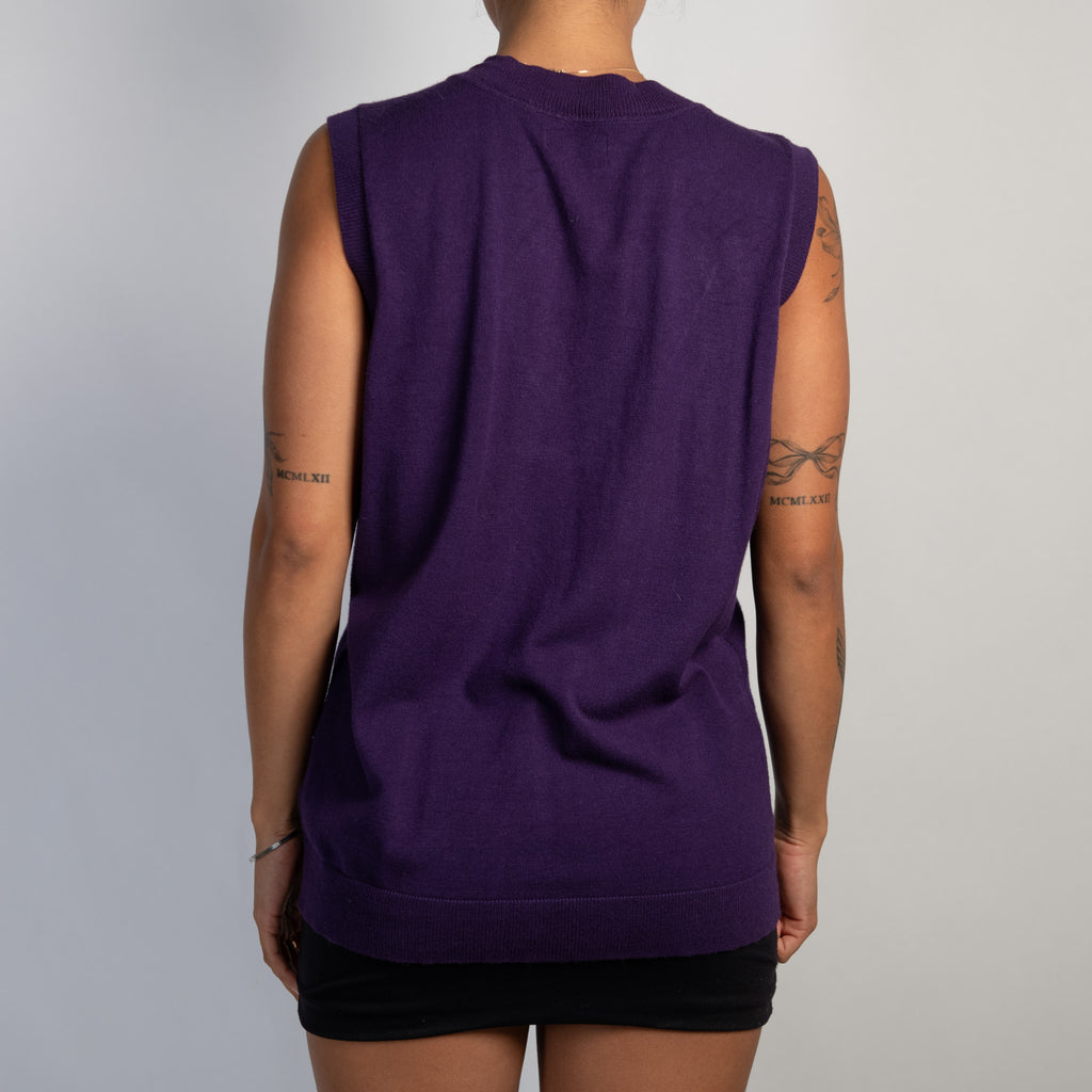 PURPLE KNIT VEST TOP