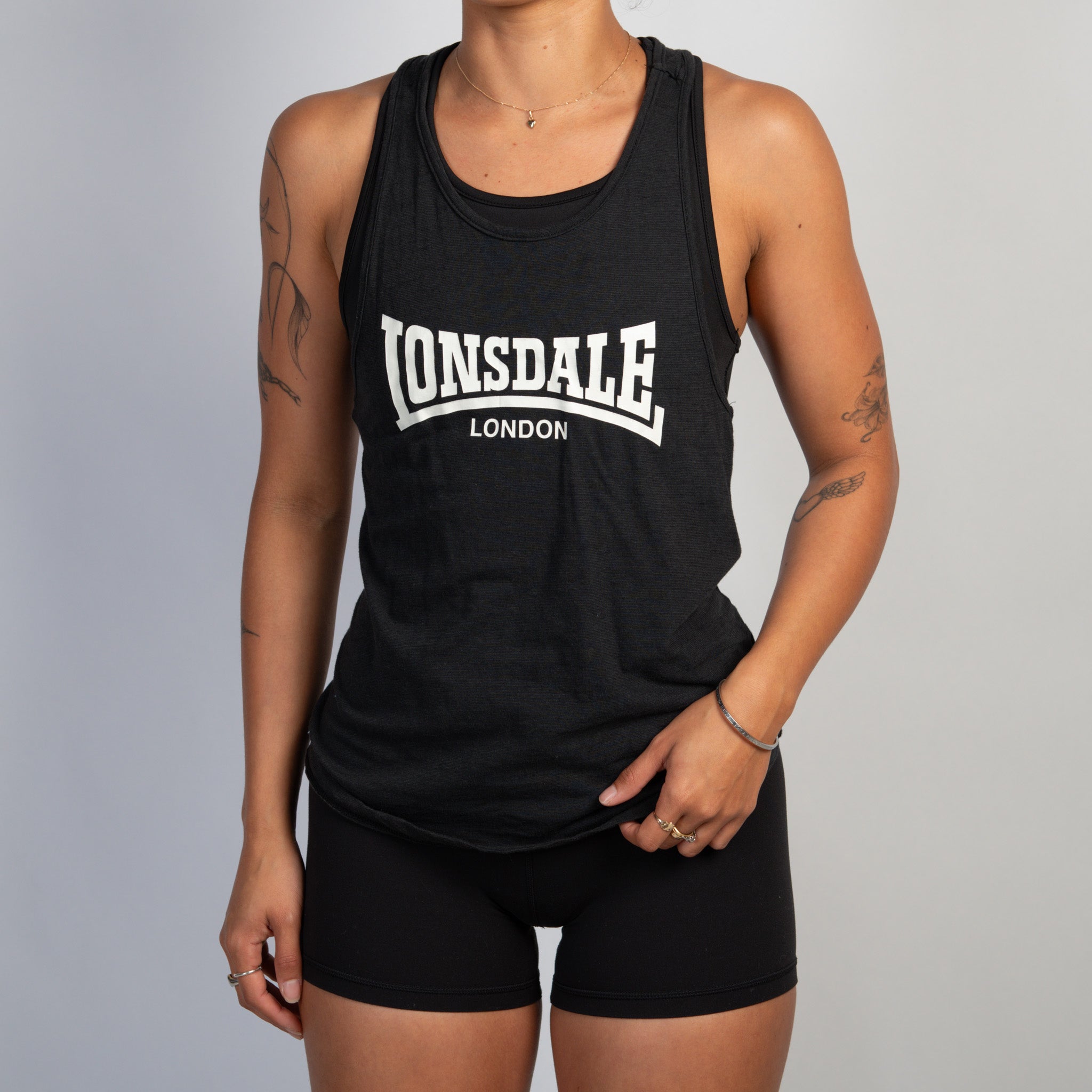 BLACK LAYERED TANK TOP