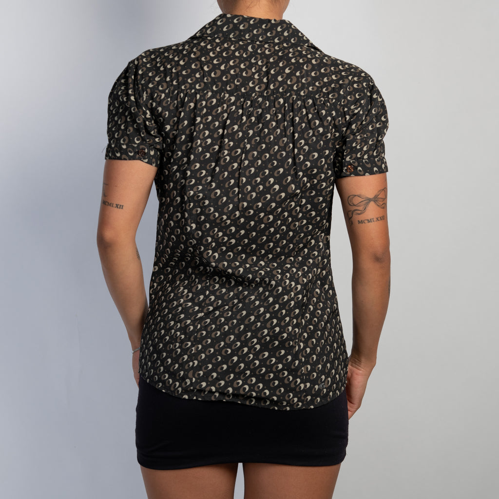 PATTERN SHORT SLEEVE BLOUSE