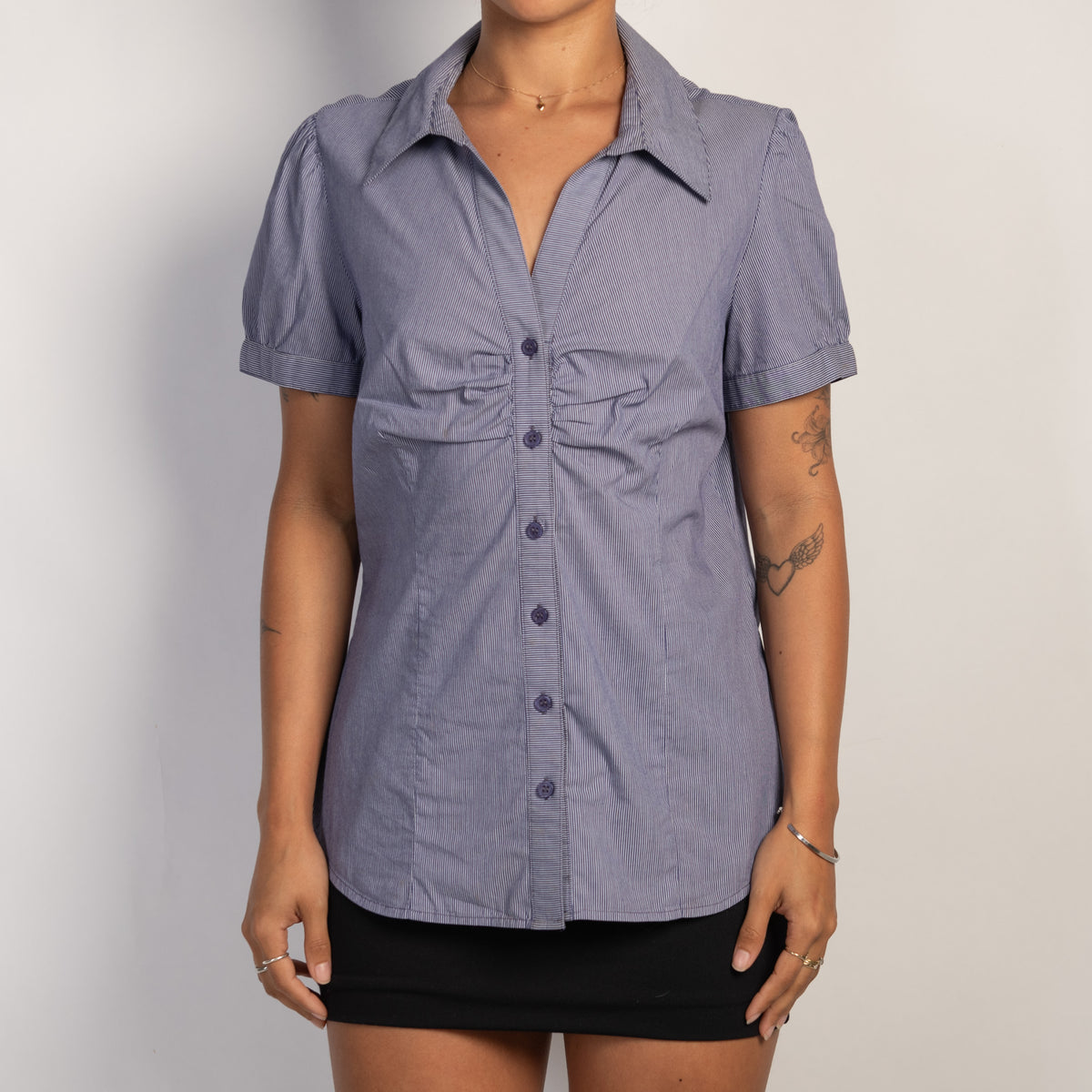 BLUE STRIPE BLOUSE