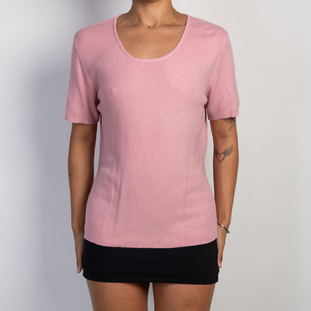 PINK KNIT TSHIRT