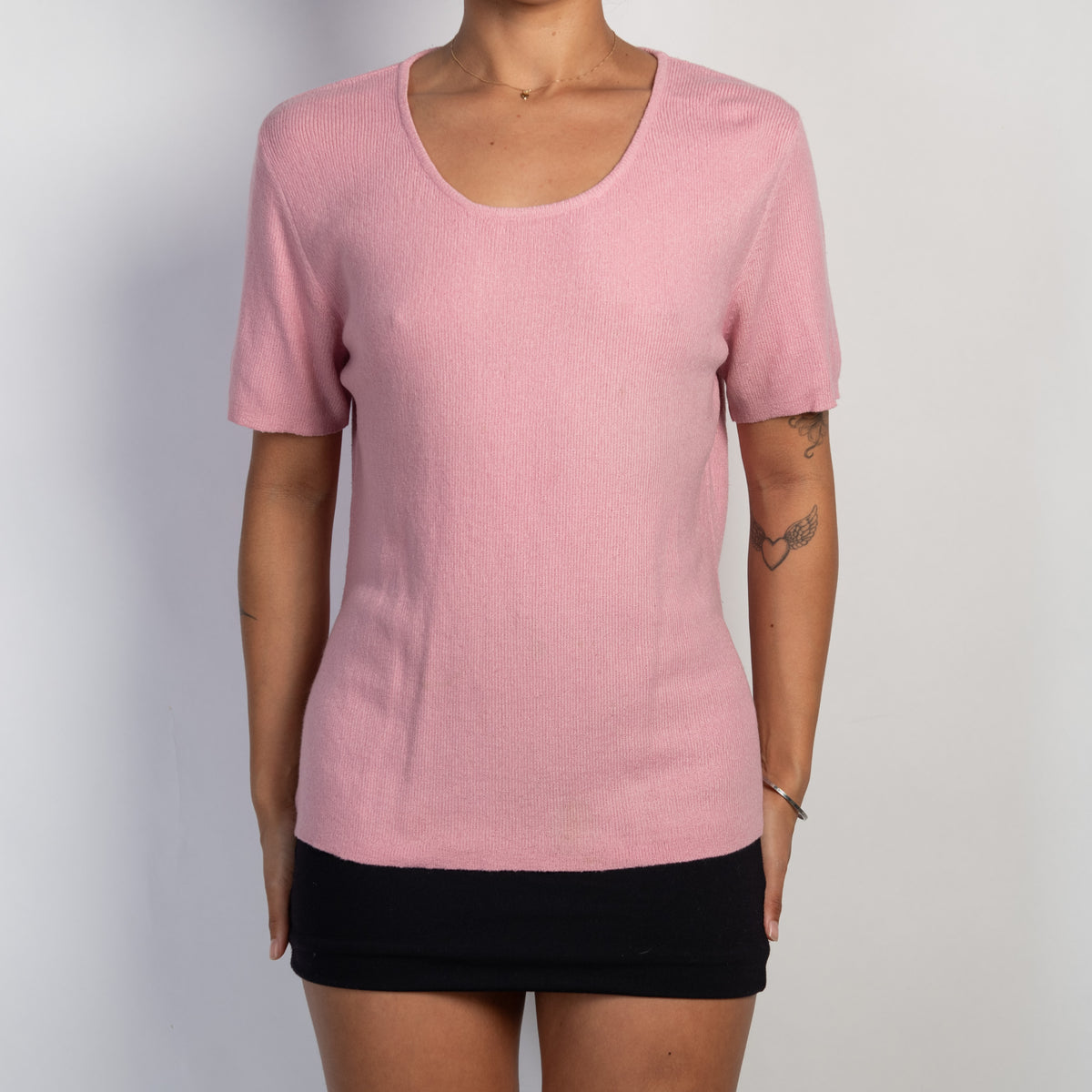 PINK KNIT TSHIRT