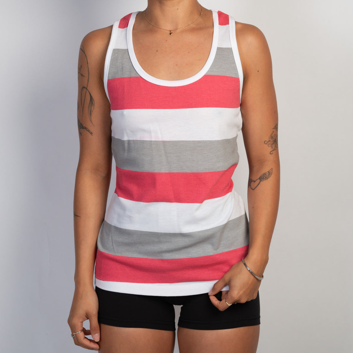 PINK STRIPE TANK TOP