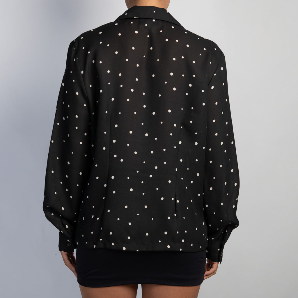 SHEER POLKA DOT BLOUSE