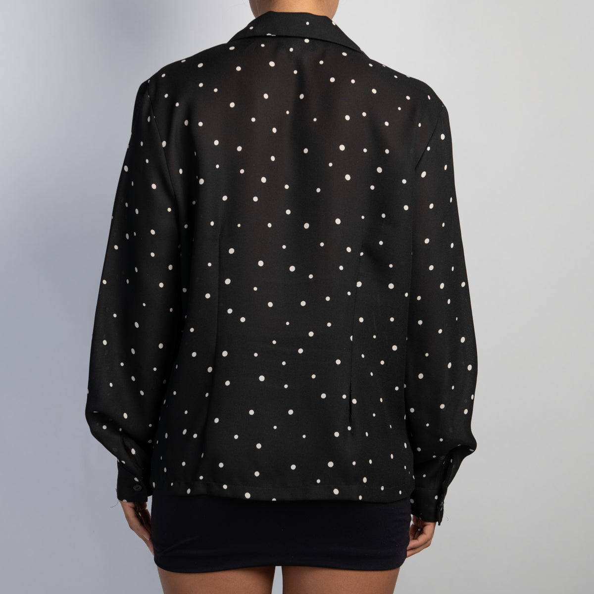 SHEER POLKA DOT BLOUSE