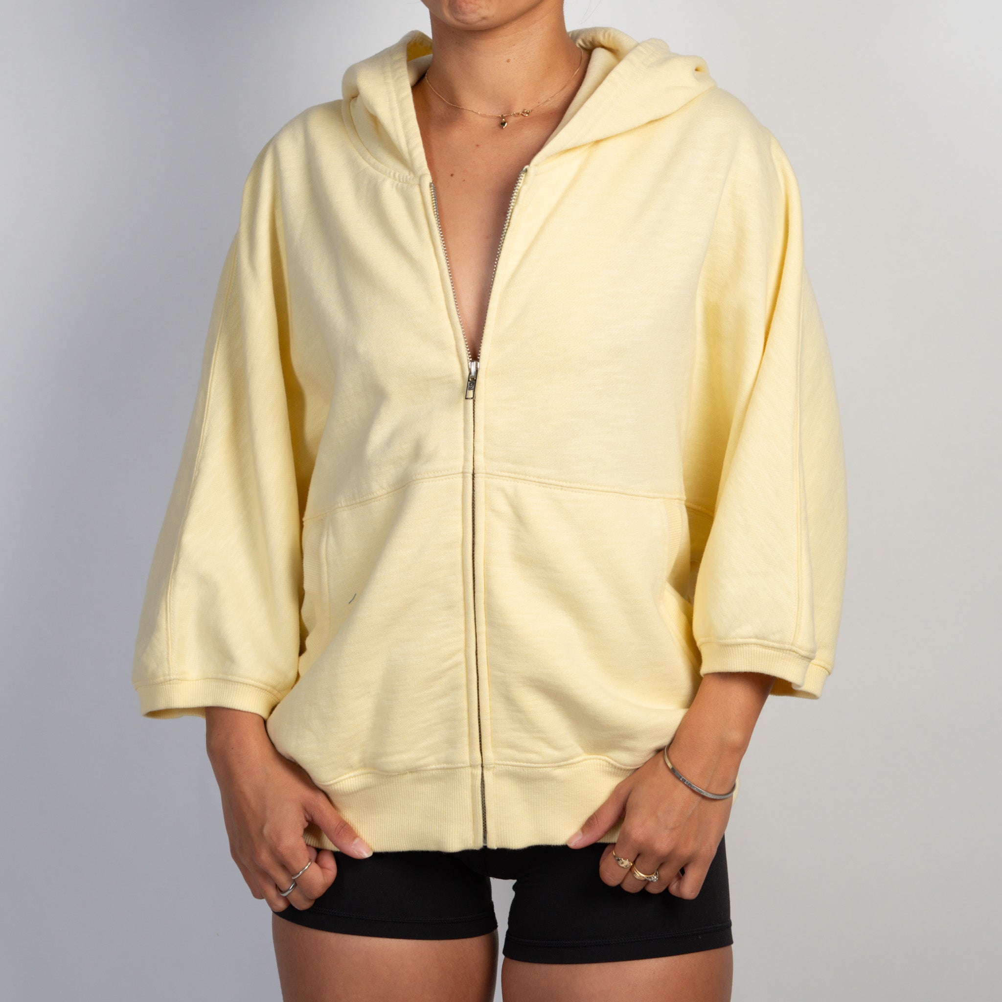 PALE YELLOW FLEECE JACKET
