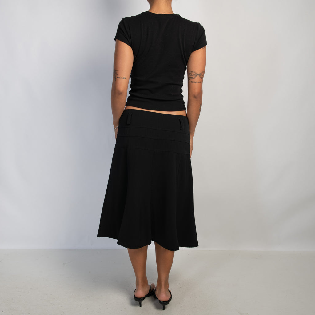 BLACK MIDI SKIRT
