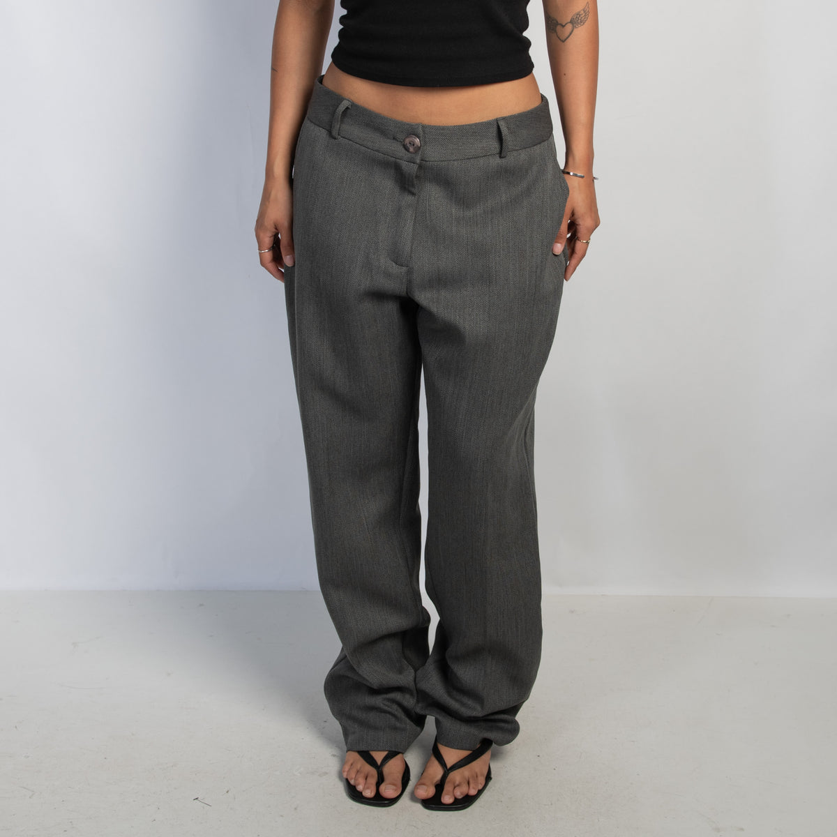 GREY MARLE TROUSERS