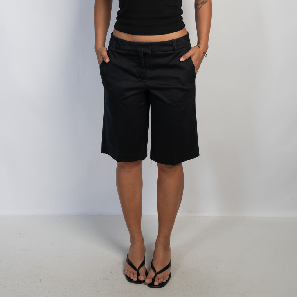 BLACK LONGLINE SHORTS