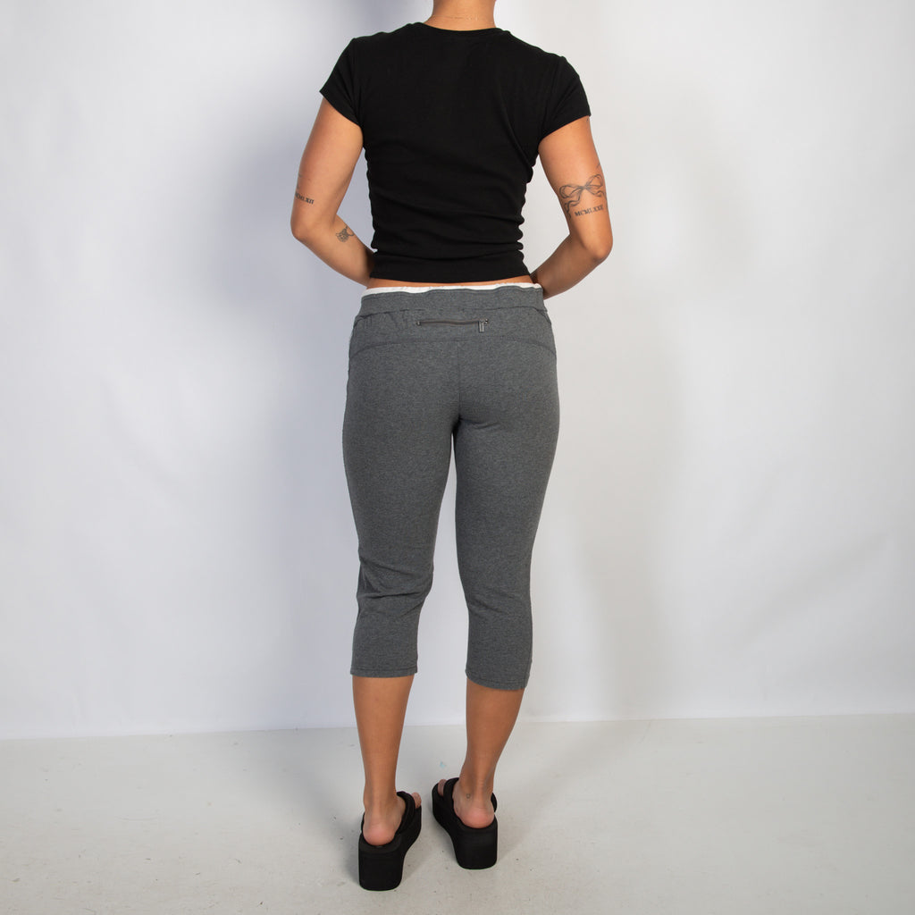 GREY COTTON CROP TIGHTS
