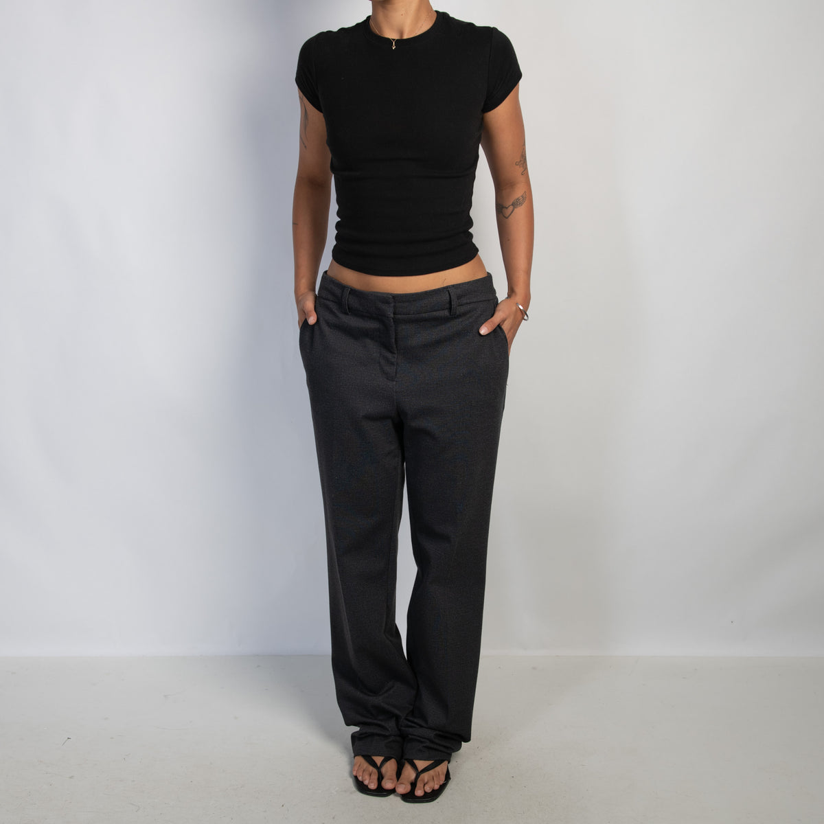 CHARCOAL MARLE PANTS
