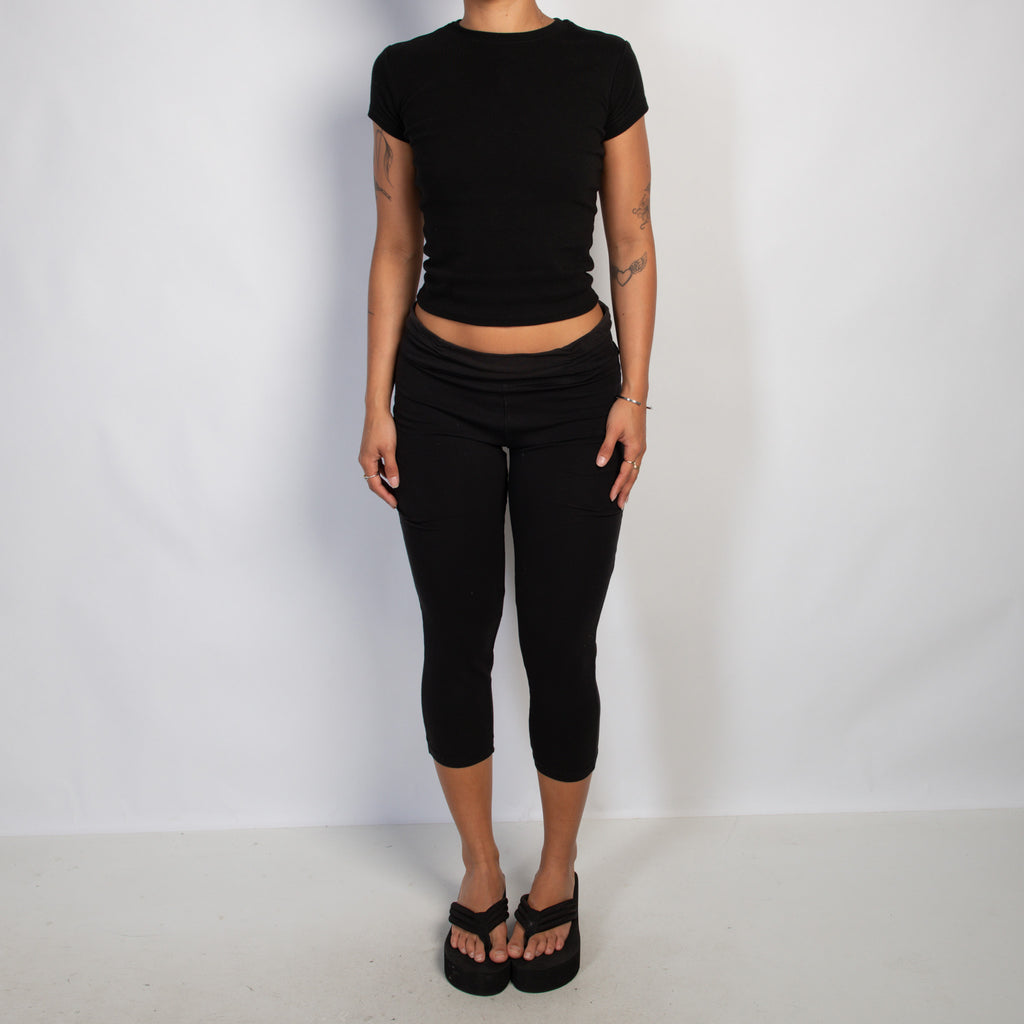 BLACK COTTON TIGHTS