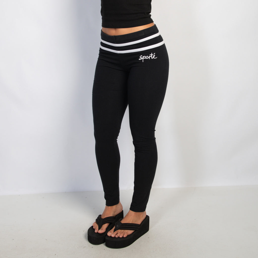 BLACK COTTON TIGHTS