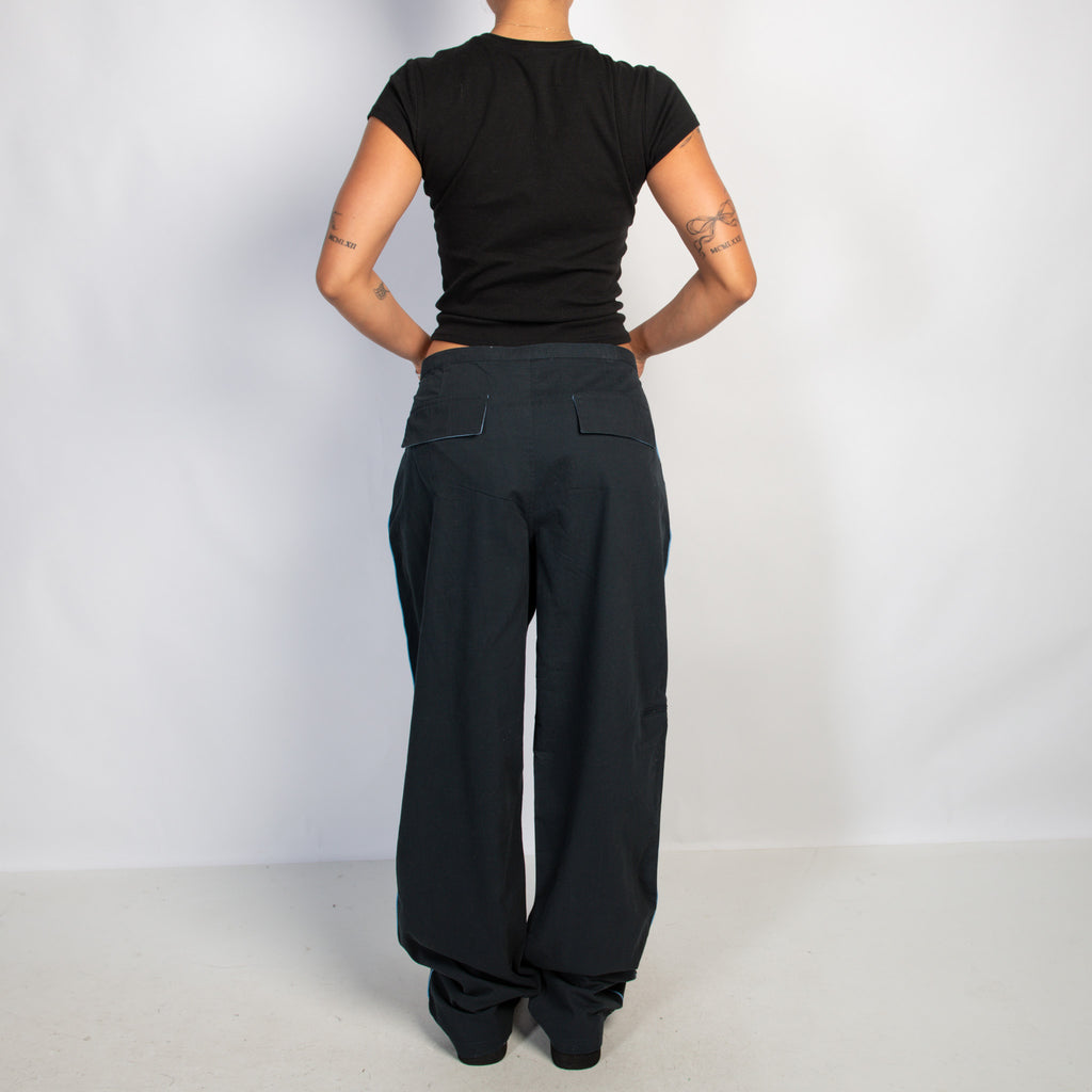 NAVY COTTON CARGO PANTS