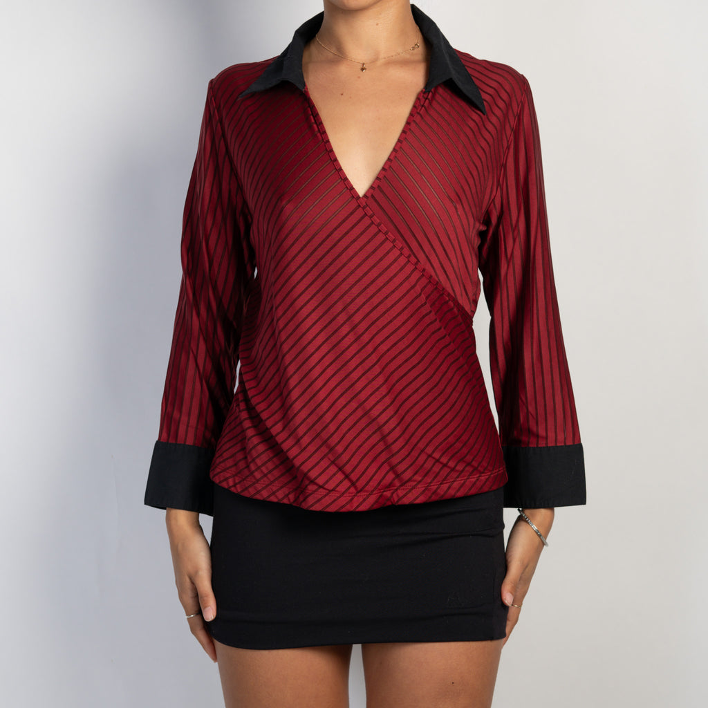 RED STRIPE BLOUSE