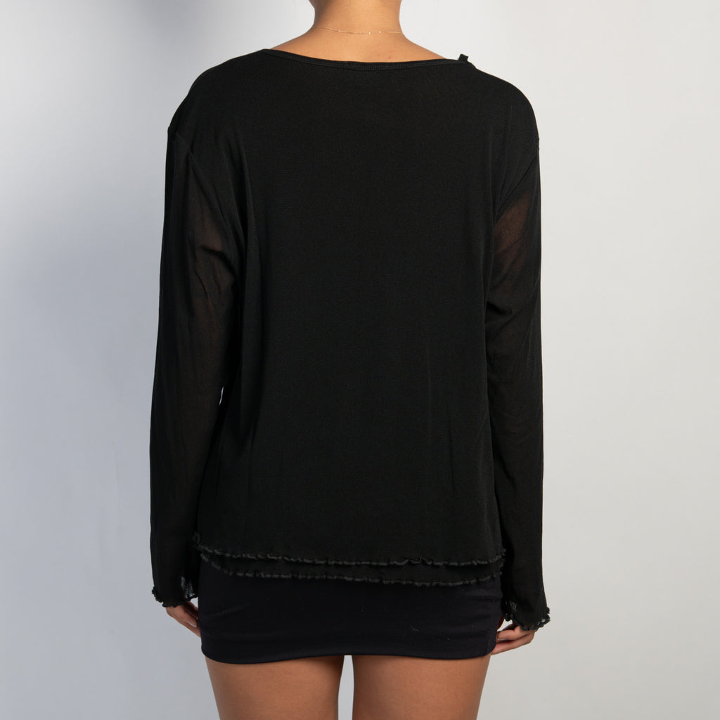MESH LONG SLEEVE TOP