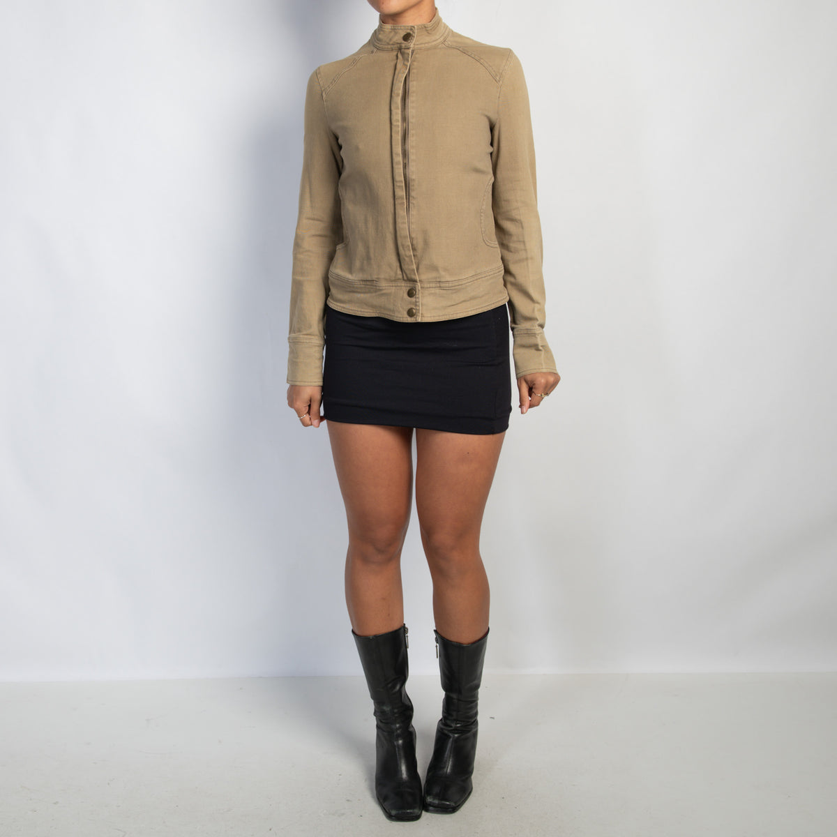 KHAKI BROWN COTTON JACKET